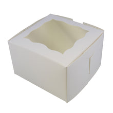 Load image into Gallery viewer, White Bakery Boxes with Window 25-Pack - Cake Boxes, Party Favor Boxes
