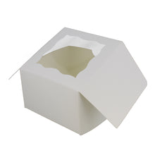 Load image into Gallery viewer, White Bakery Boxes with Window 50-Pack - Cake Boxes, Party Favor Boxes
