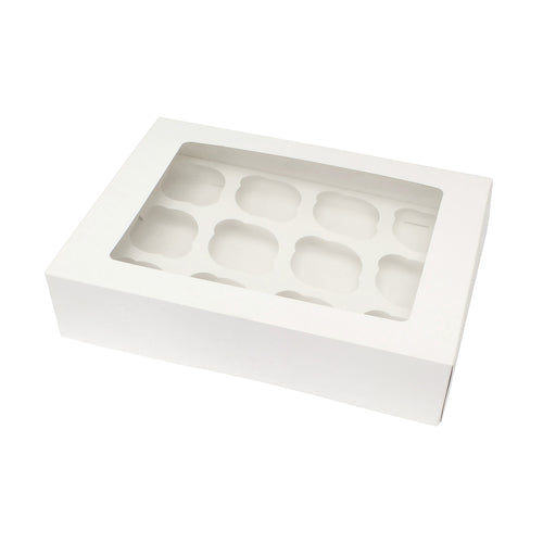 Cupcake Boxes with Insert – White Bakery Boxes, Dessert Boxes
