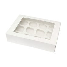 Load image into Gallery viewer, Cupcake Boxes with Insert – White Bakery Boxes, 25 Pack Dessert Boxes
