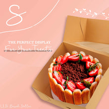 Load image into Gallery viewer, Spec101 Square Cake Boxes with Window - 10pk Kraft Brown Cake Boxes
