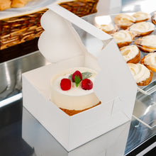 Load image into Gallery viewer, Spec101 Square Cake Boxes with Stickers - 24pk White Cake Boxes
