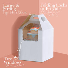 Load image into Gallery viewer, Disposable Cake Carrier with Window 12 x 12 x 14in Tall Cake Box 10pk

