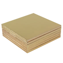 Load image into Gallery viewer, Cake Board 10 Inch 6pk Gold Cake Drum Floral Square Wrapped Cake Base
