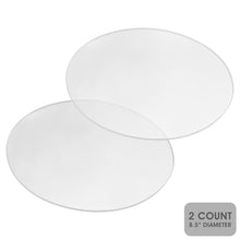 Load image into Gallery viewer, Acrylic Cake Disc 8.5in 2 Pack - Round Acrylic Disc Set - 1/8in Thick
