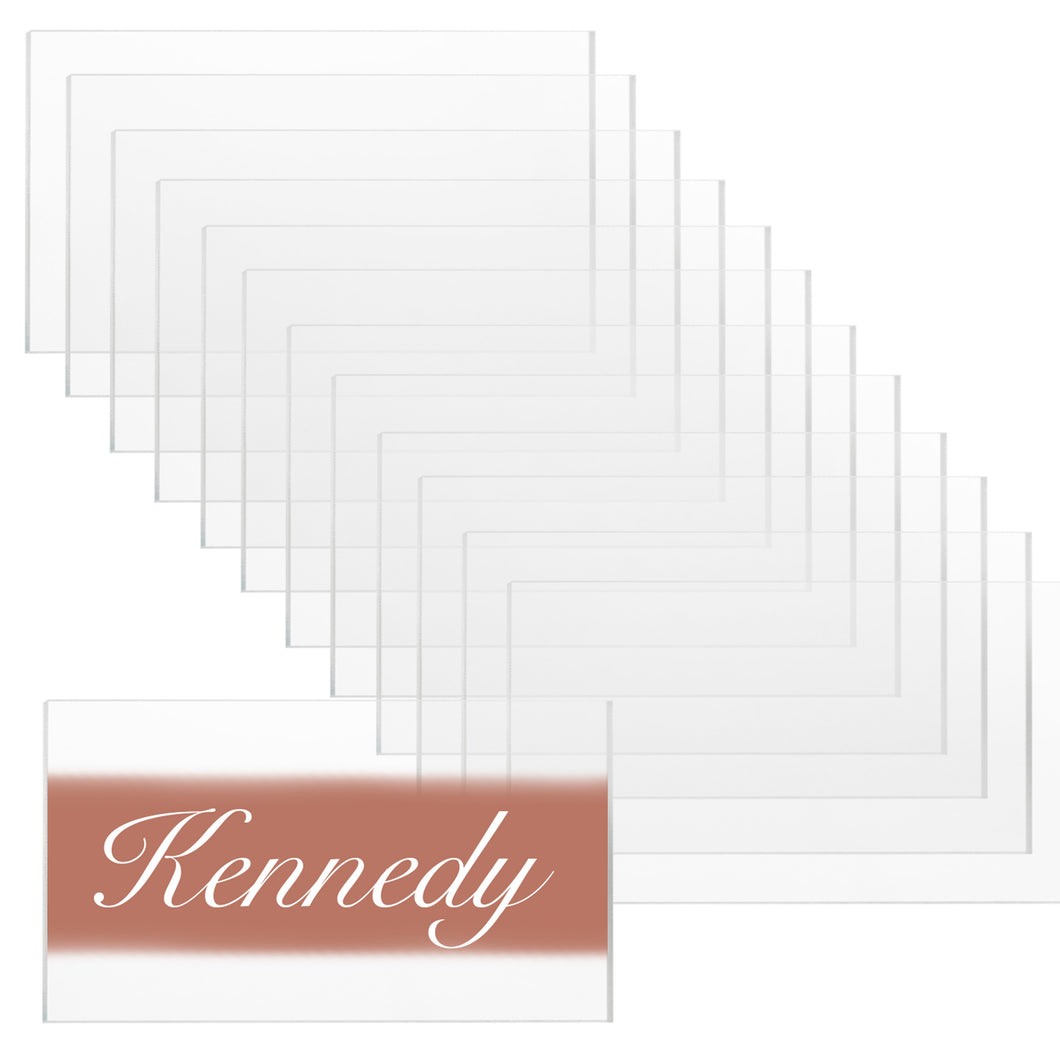 Acrylic Place Cards - 2 x 3.5IN Rectangle Acrylic Blanks, 50Pc