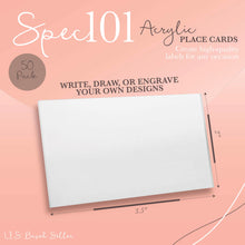 Load image into Gallery viewer, Acrylic Place Cards - 2 x 3.5IN Rectangle Acrylic Blanks, 50Pc
