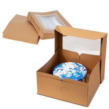 Load image into Gallery viewer, Cake Boxes with Window 25-Pack 12” x 12” x 6” Inch Bakery Boxes
