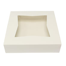 Load image into Gallery viewer, Popup Pie Boxes with Window 10” White Bakery Boxes Pie Containers 15pk
