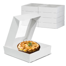 Load image into Gallery viewer, Pie Boxes with Window 10” Inch White Bakery Boxes Pie Containers 200pk
