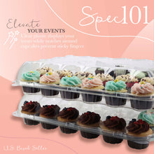 Load image into Gallery viewer, Plastic Cupcake Holder Carrier for 24 Standard Cupcakes – Set of 10
