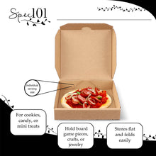 Load image into Gallery viewer, 5 Inch Kraft Mini Pizza Boxes Party Favor Cookie Cardboard Box 10-Pack
