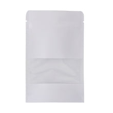 Load image into Gallery viewer, White Stand Up Pouch Bags Heat Seal Bags Stand Pouches 50pk 3.5x5.5”
