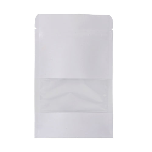 White Stand Up Pouch Bags Heat Seal Bags Stand Pouches 50pk 3.5x5.5”