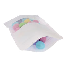 Load image into Gallery viewer, White Stand Up Pouch Bags Heat Seal Bags Stand Pouches 50pk 3.5x5.5”
