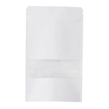 Load image into Gallery viewer, White Stand Up Pouch Bags Heat Seal Bags Stand Pouches 50pk 4.7x7.8”
