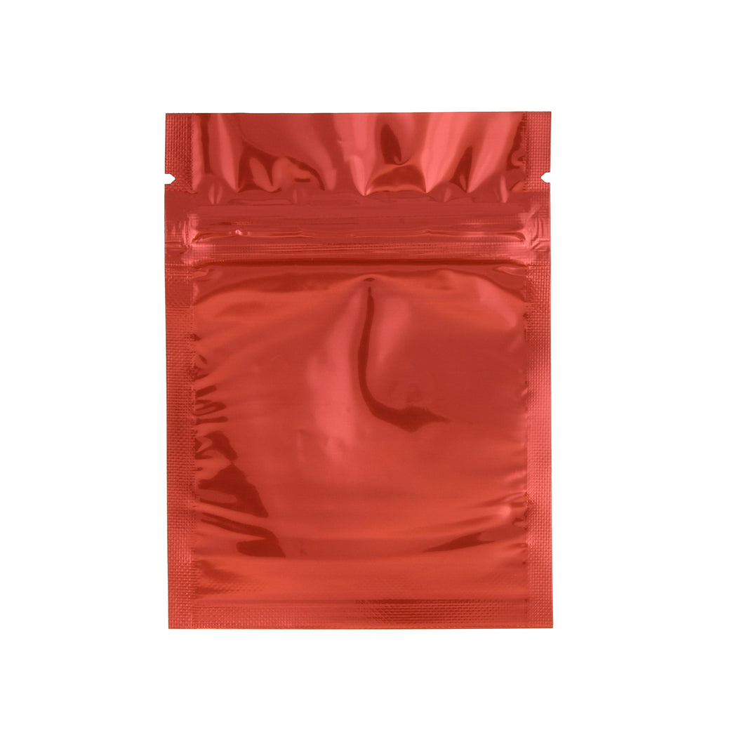 Smell Proof Mylar Aluminum Foil Bags Foil Pouches 3”x4” 100pk – Red