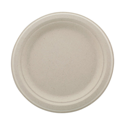 Bagasse Compostable Plates - 7in Sugarcane Dining Plates, 500pk