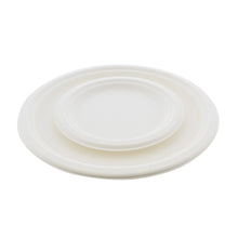 Load image into Gallery viewer, Biodegradable Bagasse Plates - 100pc Combo 7 and 10in Round Plates
