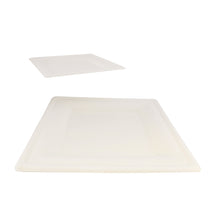 Load image into Gallery viewer, Biodegradable Bagasse Plates - 100pc Combo 8 and 10in Square Plates
