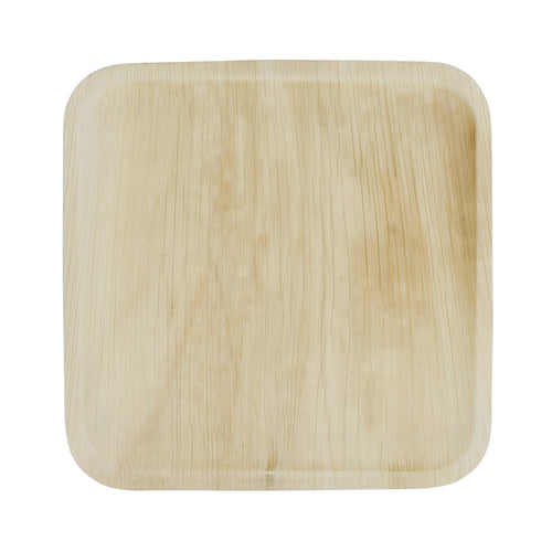 Palm Leaf Plates - 10 Inch Square Biodegradable Party Plates, 25 Pack