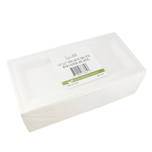 Load image into Gallery viewer, Bagasse Plates Compostable Plates 10x5 Inch White Paper Plates 100pk
