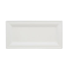 Load image into Gallery viewer, Bagasse Plates Compostable Plates 10x5 Inch White Paper Plates 100pk
