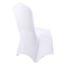 Load image into Gallery viewer, White Chair Covers – 100 Pack Banquet Chair Covers Polyester &amp; Spandex
