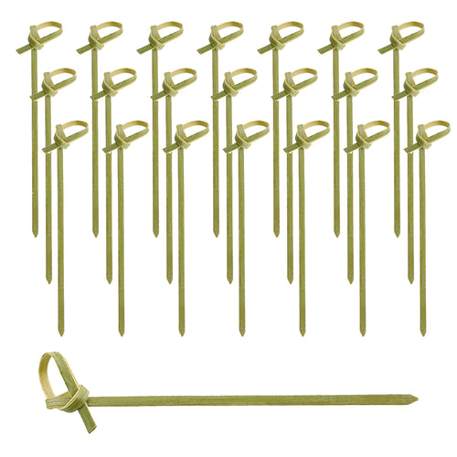 Bamboo Knotted Picks - 3.5IN Bamboo Martini Skewers Toothpicks, 1000pc