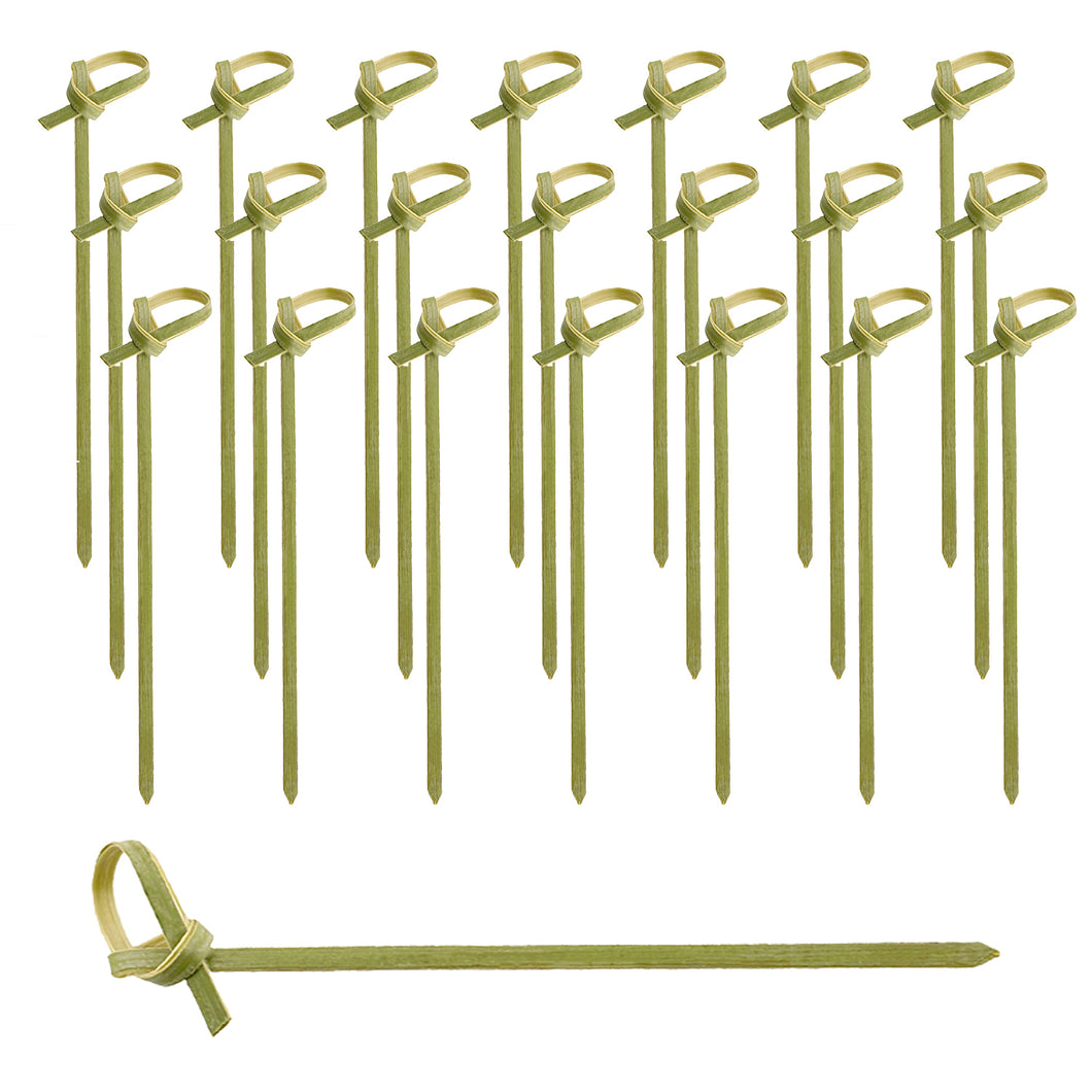 Bamboo Knotted Picks - 3.5IN Bamboo Martini Skewers Toothpicks, 1000pc