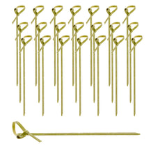 Load image into Gallery viewer, Bamboo Knotted Picks - 3.9IN Bamboo Martini Skewers Toothpicks, 1000pc
