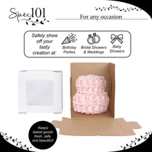 Load image into Gallery viewer, Cake Boxes with Window 8 x 8 x 10 Inch - 60pk Pastry Boxes and Lids
