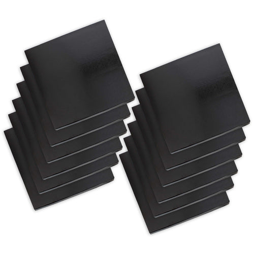 Square Cake Boards Bulk 12pk - 12 Inch Cake Drum Black Pleated Edge