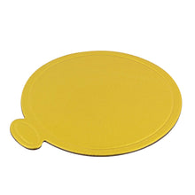 Load image into Gallery viewer, Mini Round Cake Boards Bulk 100pk, 3.5in Cake Drum Gold Serving Plates
