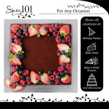 Load image into Gallery viewer, Square Cake Drums, 12pk - White Pleated Edge 12 Inch Cake Board Drums
