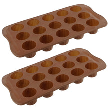 Load image into Gallery viewer, Silicone Mold Tray, 2pk - 15 Cavity Small Peanut Butter Cup Mold Trays
