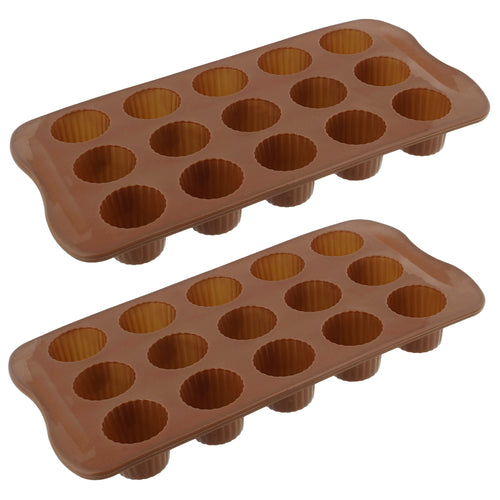 Silicone Mold Tray, 2pk - 15 Cavity Small Peanut Butter Cup Mold Trays