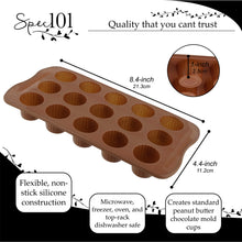 Load image into Gallery viewer, Silicone Mold Tray, 2pk - 15 Cavity Small Peanut Butter Cup Mold Trays
