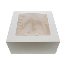 Load image into Gallery viewer, Cake Boxes with Window 15-Pack 10” x 10” x 5” Inch White Bakery Boxes
