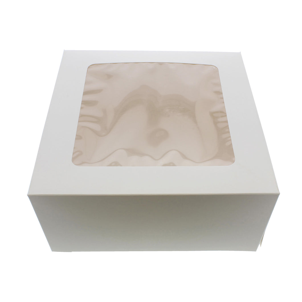 Cake Boxes with Window 15-Pack 10” x 10” x 5” Inch White Bakery Boxes