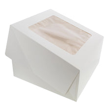 Load image into Gallery viewer, Cake Boxes with Window 15-Pack 10” x 10” x 5” Inch White Bakery Boxes
