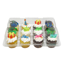 Load image into Gallery viewer, Plastic Cupcake Holder Carrier for 12 Standard Cupcakes – Set of 12
