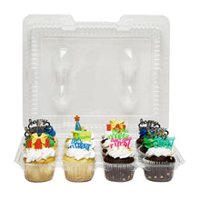 Load image into Gallery viewer, Plastic Cupcake Holder Carrier for 12 Standard Cupcakes – Set of 12
