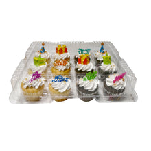 Load image into Gallery viewer, Plastic Cupcake Holder Carrier for 12 Standard Cupcakes – Set of 12
