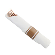 Load image into Gallery viewer, Rose Gold Utensils Set Disposable for Weddings - 30pk Silverware Rolls
