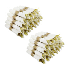 Load image into Gallery viewer, Gold Pre Wrapped Silverware for Weddings - 60pk Plastic Utensil Sets
