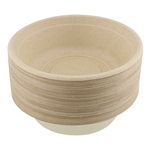 Sugarcane Bowls – Disposable Bowls Biodegradable Bowls 34-Ounce 50pk