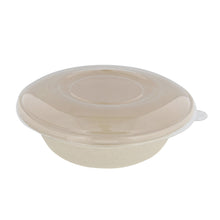 Load image into Gallery viewer, Sugarcane Bowls &amp; Lids, Disposable Bowls Biodegradable Bowls 34oz 50pk
